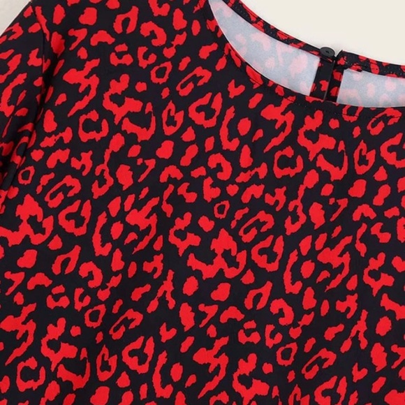 Leopard Print Ruffle Hem Dress - Picture 4 of 4